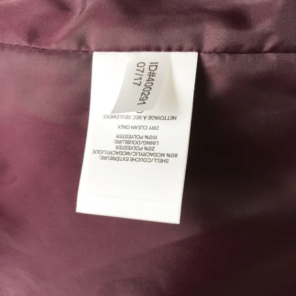 Express Faux Fur Teddy Coat New Retails For $400 Burgundy - Picture 6 of 6